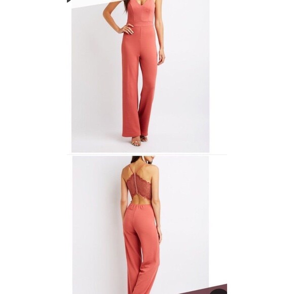 Vtg Charlotte Russe Womens Jumpsuit Babydoll Lace Small Made In USA Y2K 90s - Picture 5 of 16